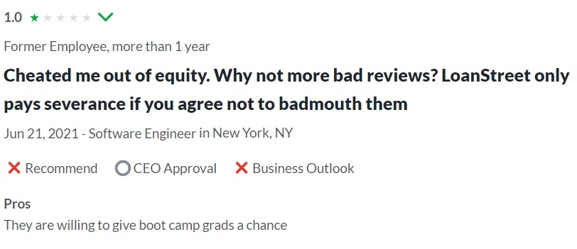 Пост на Glassdoor