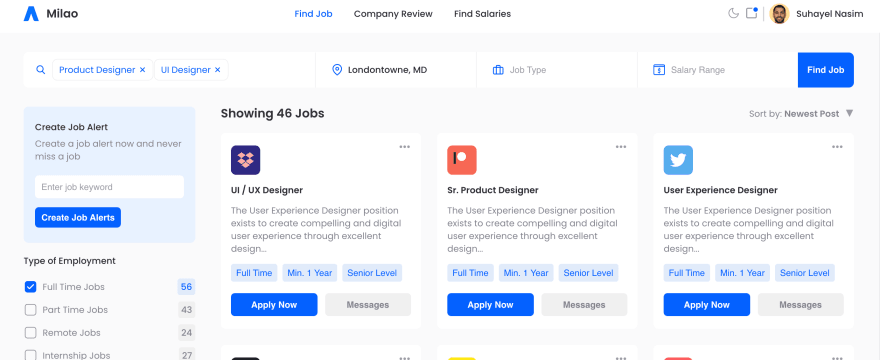 Платформа для поиска работы