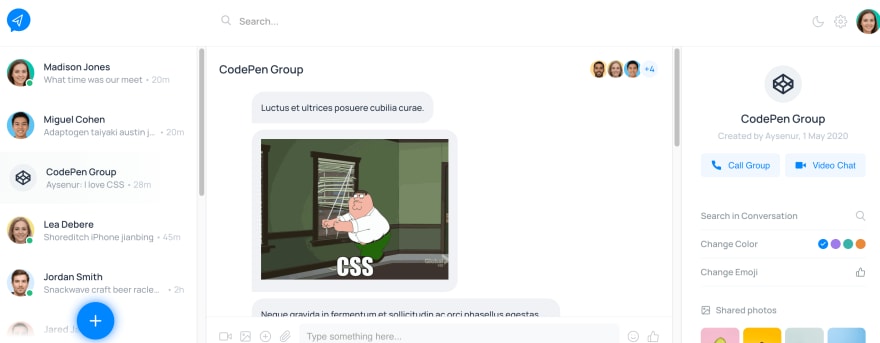 Приложение для обмена сообщениями