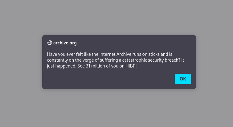 Скріншот головної сторінки зламаного сайту Archive.org