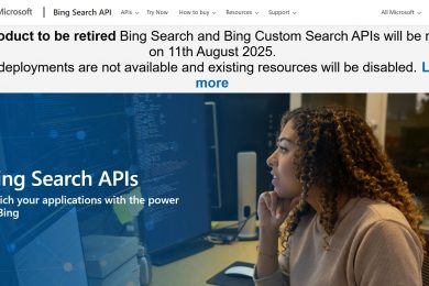 Microsoft відключить сторонніх розробників від доступу до Bing API