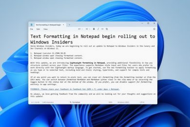 Блокнот отримав підтримку форматування Markdown