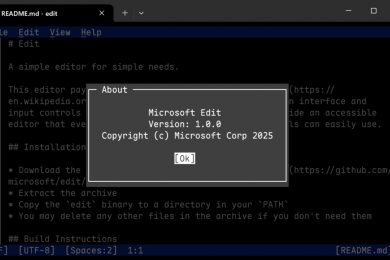 У Windows 11 з'явиться новий текстовий редактор Edit, легший за Блокнот. Він працюватиме в командному рядку