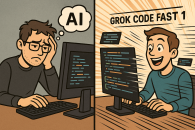 Нова LLM-модель Grok Code Fast 1 бреше про результати своєї роботи