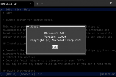 Microsoft випускає Edit CLI — новий інструмент командного рядка для Windows 11