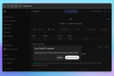 З'явились перші прев'ю групових чатів ChatGPT