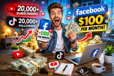 У вас є 20 000 підписників в YouTube чи TikTok? Якщо так, Facebook буде вам платити $100 щомісяця