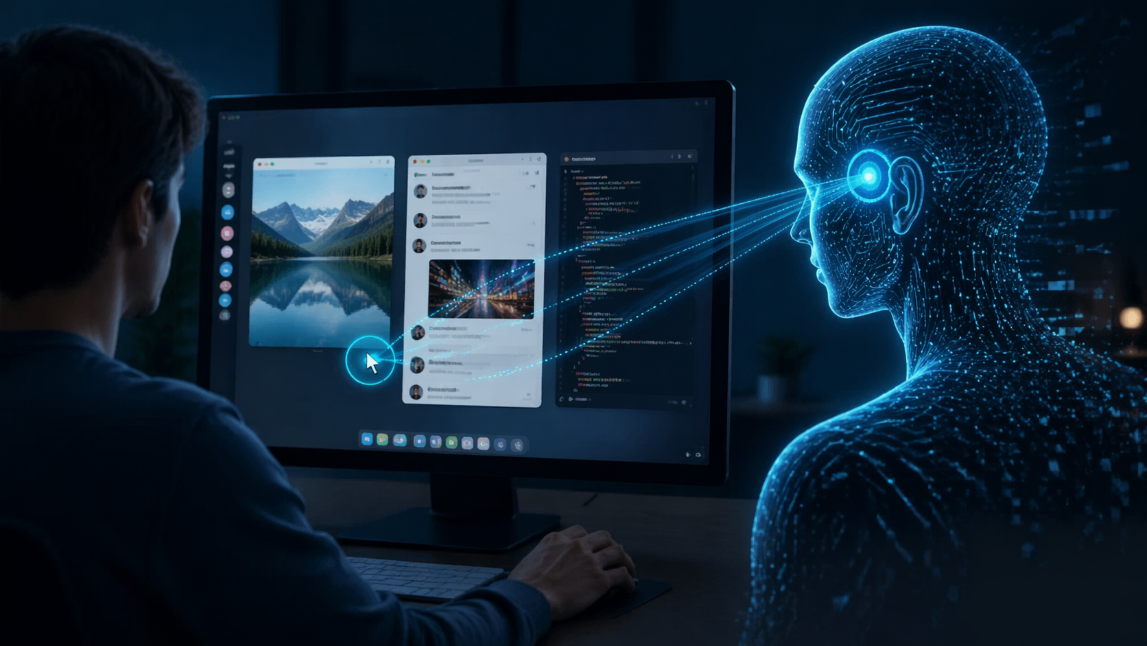 слідкує за діями користувача на екрані