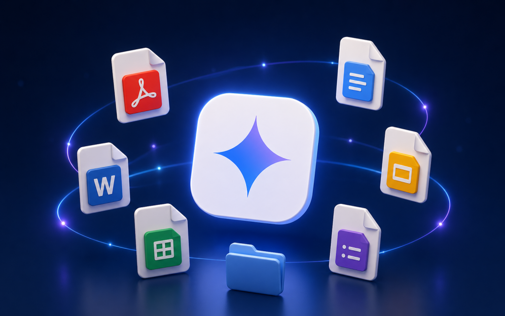 Gemini тепер вміє створювати файли PDF, DOCX, Google Docs та інші 