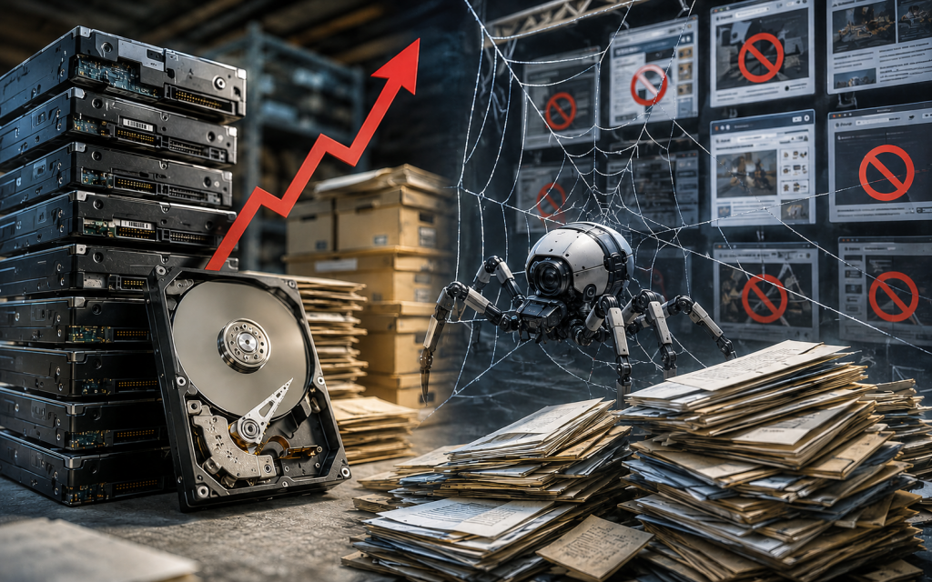 Архівувати дані все складніше: HDD подорожчали, сайти блокують пошукових ботів