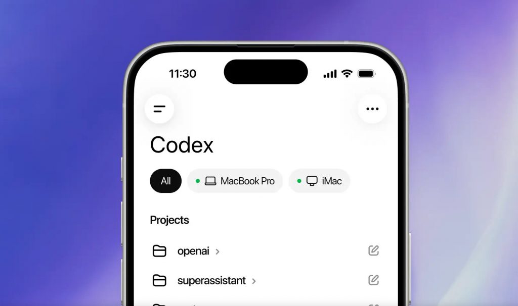Ваш ноутбук працює, поки ви в кафе: Codex тепер можна керувати з мобільного додатку ChatGPT