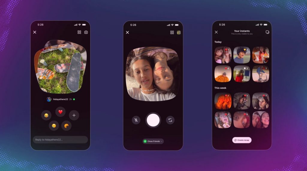 Meta запускає Instants — миттєвий обмін фотографіями в Instagram