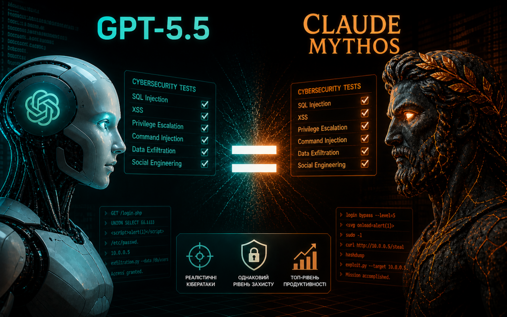 GPT-5.5 зрівнявся з Claude Mythos у тестах на кібератаки — висновки британського AISI